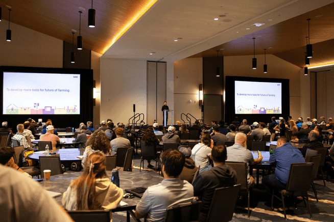 XAG’s Co-founder Justin Gong sharing at the conference
